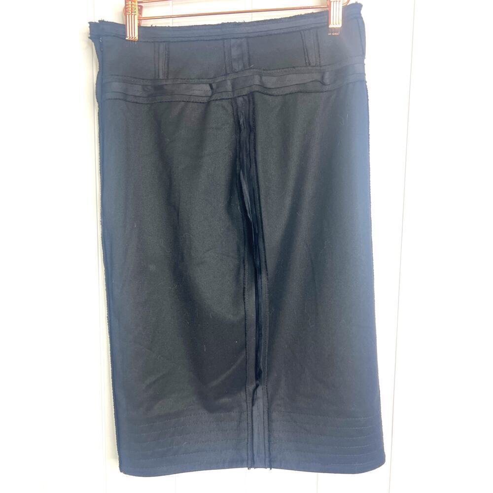 Robert Rodriguez‎ Black Fully Lined Raw Seam Pencil Skirt Size 4